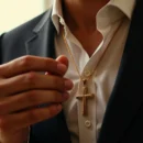 collier croix élégant